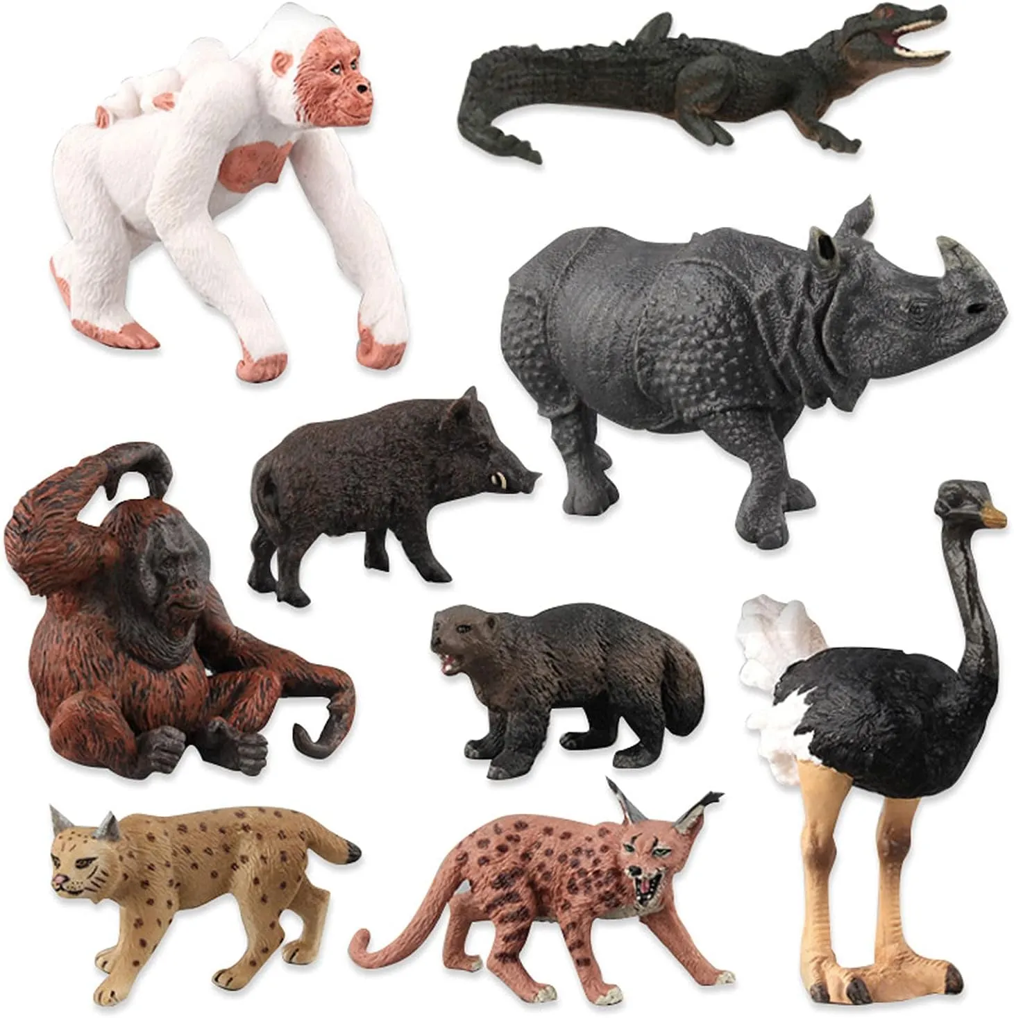 FLORMOON Animal Figures 9pcs Realistic Wild Animal Toys Action Model Science Project, Learning Educational Toys, Birthday Gift, Cake Topper for Kids