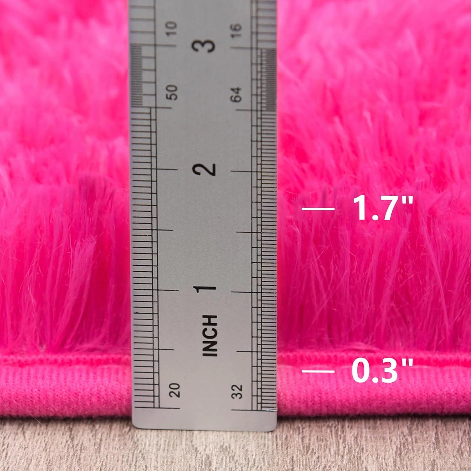 Fluffy Rug Washable 4x6 Feet, Hot Pink Fuzzy Rugs for Bedroom Girls, Flame Retardant Plush Shaggy Rug Home Decor