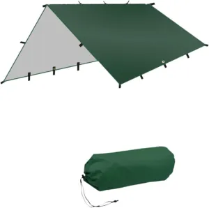 Foldable Camping Tent Tarp Awning Canopy 118x118inch Tear Resistant Versatile for Beach Picnic Polyester Fabric Waterproof