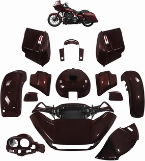 For Midnight Crimson, HR3 Color-Matched Fairing Bodywork Kit Fits for 2015-later Harley Road Glide Special FLTRXS, Stretched Saddlebags Gas Tank Inner&Outer Fairing Fender