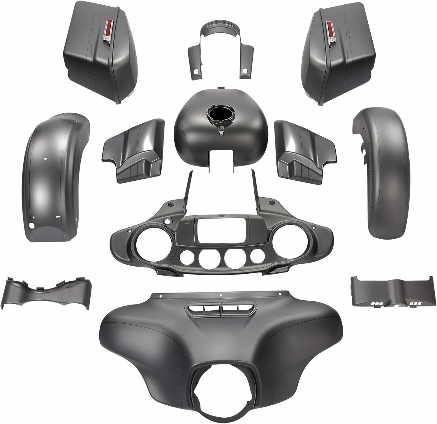For Street Glide Special / HR3 Color-Matched Charcoal Denim Fairing Body Kit Fits for 2014-later Harley FLHXS, Hard Saddlebags   Gas Tank   Inner&Outer Fairing   Fender   Fender Fascia