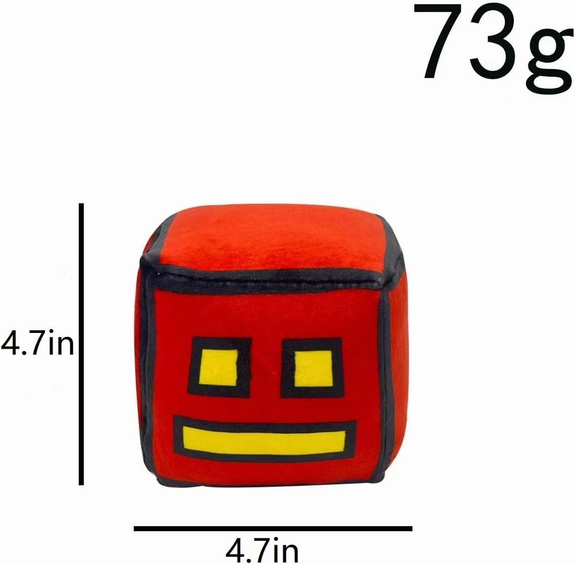 FOTN Geometry Games Sprint Plush 2Pcs Toys-Plush Animals Plush Cube Volume Wood Plush Doll Toys Kids Gift and Easter Decoration (Yellow Red)