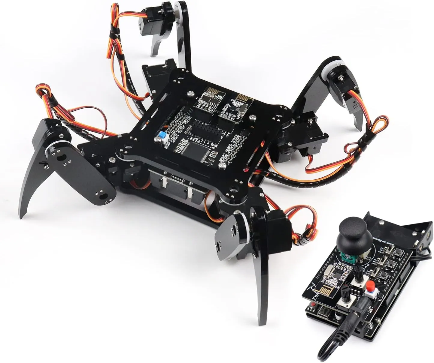 Freenove Quadruped Robot Kit with Remote (Compatible with Arduino IDE), Walking Crawling Twisting, App Remote Control, Servo STEM Project