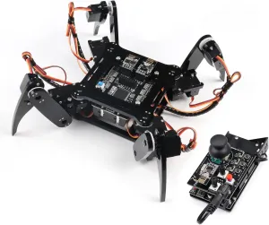 Freenove Quadruped Robot Kit with Remote (Compatible with Arduino IDE), Walking Crawling Twisting, App Remote Control, Servo STEM Project