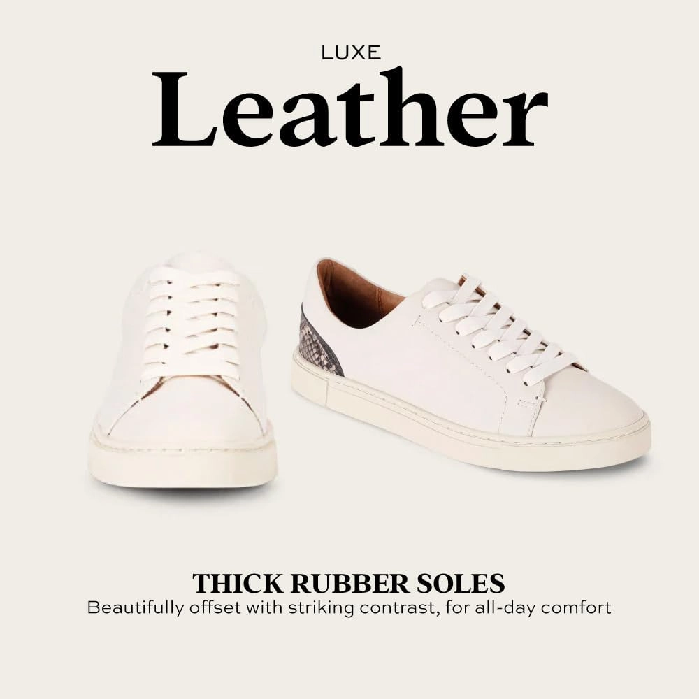 Frye Ivy Low Lace Sneakers for Women Crafted from Soft, Vintage Italian Leather with Removable Molded Footbed, Leather Lining, and Contrast White Rubber Outsoles
