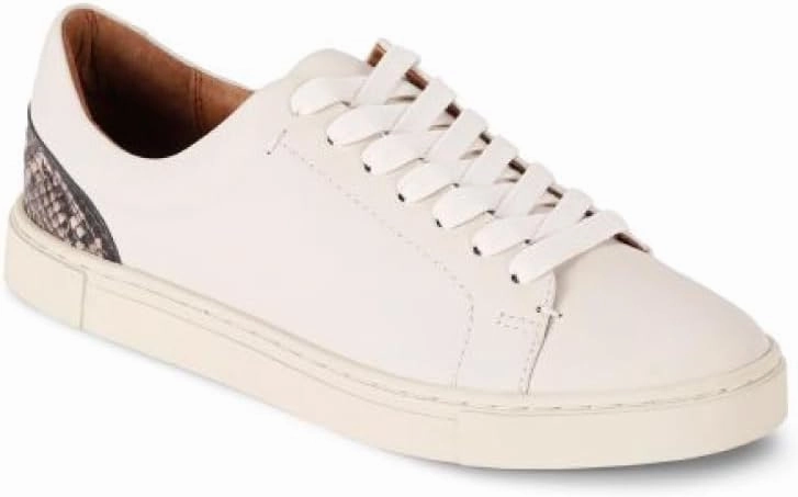 Frye Ivy Low Lace Sneakers for Women Crafted from Soft, Vintage Italian Leather with Removable Molded Footbed, Leather Lining, and Contrast White Rubber Outsoles