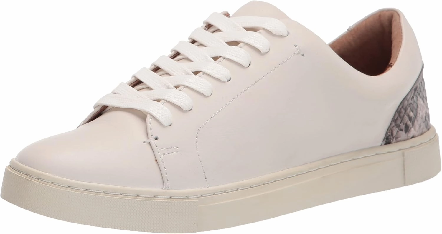 Frye Ivy Low Lace Sneakers for Women Crafted from Soft, Vintage Italian Leather with Removable Molded Footbed, Leather Lining, and Contrast White Rubber Outsoles