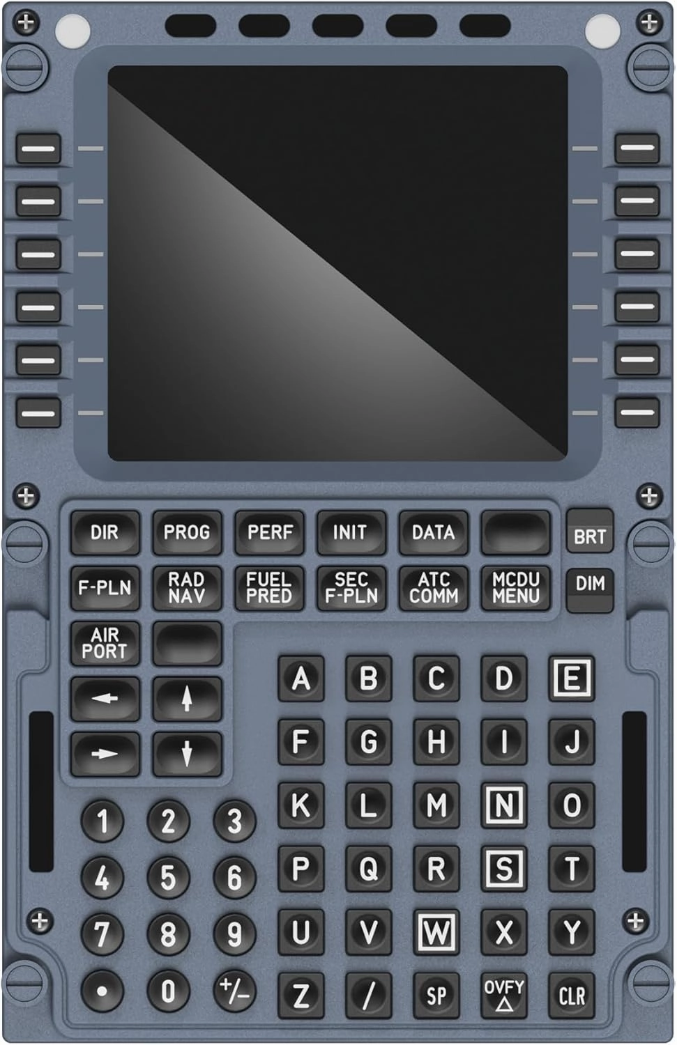 Full-Size Airbus A320 MCDU for Flight Simulator, IPS HD Screen, Auto Brightness, Plug-and-Play, Physical Mode Switch (Captain/Co-Pilot) (A32WX MCDU)