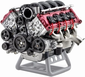 FunXylophy Mini V8 Engine Model Kit That Runs, MAD 3D Printing Resin Simulation RC Engine for AX90104 SCX10Ⅱ Capra VS4-10 Pro/Ultra, Physical Science Kit for Adults