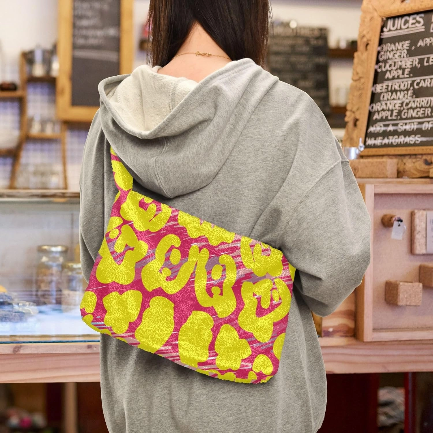 Fuzzy Tote Bag Fluffy Shoulder Bag Women Furry Purse Cute Plush Bag Ladies Ladies Pursesfor Autumn and Winter Multicolor 1