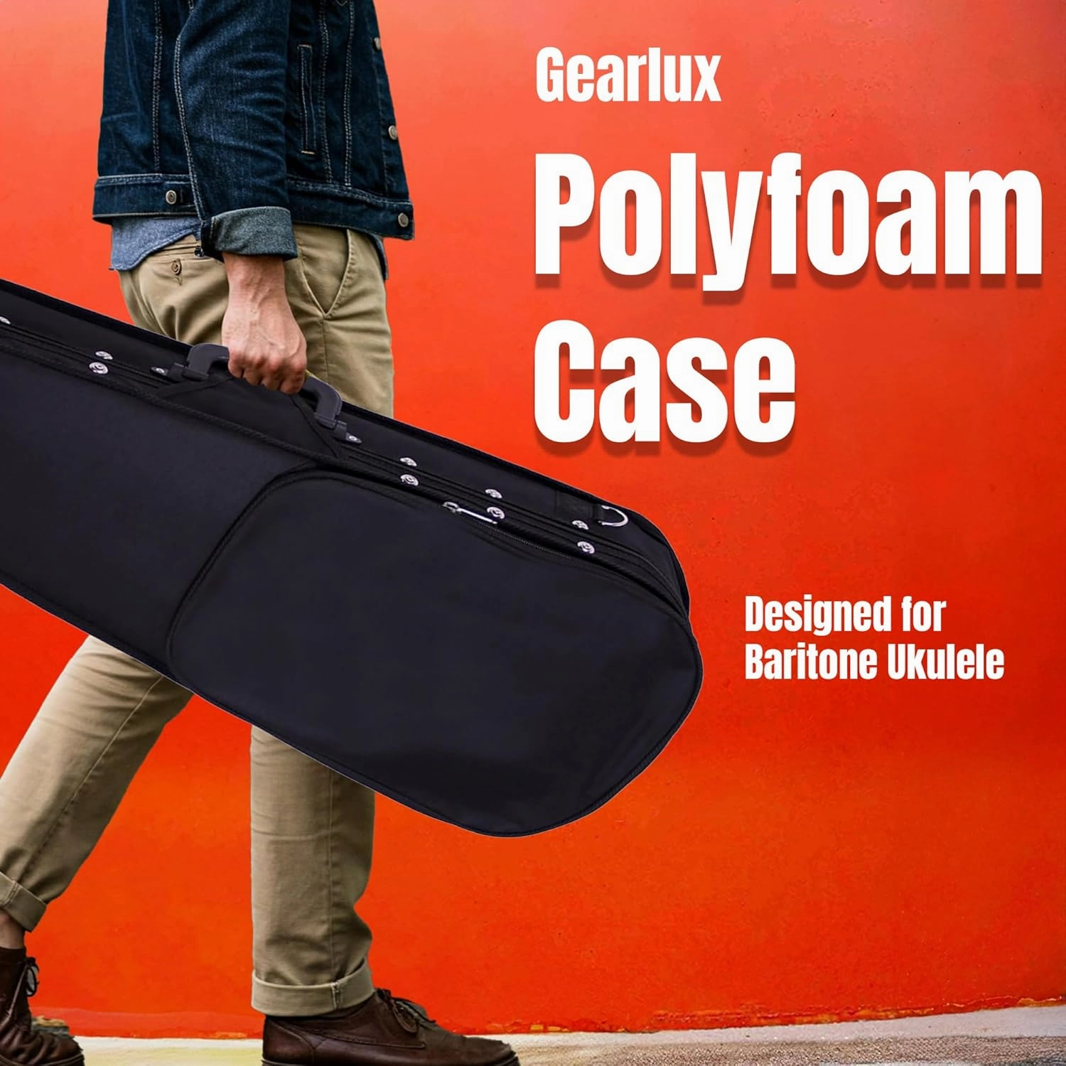 Gearlux Baritone Ukulele Polyfoam Case - Black