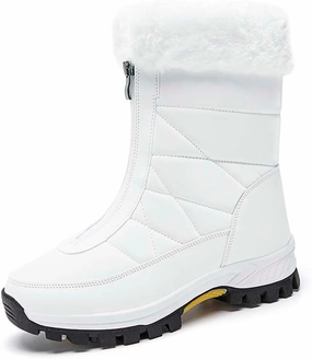 GEXECEUSS Womens Comfortable Snow Boots for Walking: Anti-Slip Mid-Calf Winter Boots - Durable Faux Fur Lined Booties for Women