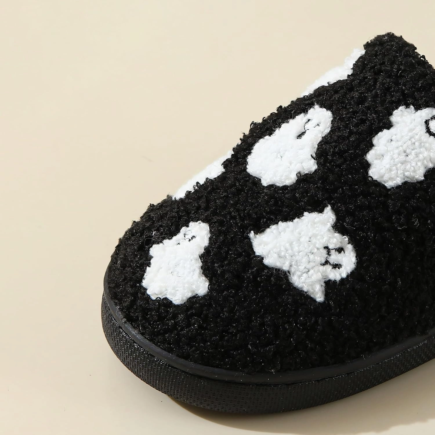 Ghost Slippers for Women Men, 2024 New Halloween Slippers Pumpkin Slippers Cute Fuzzy Soft House Slippers for Spooky Season