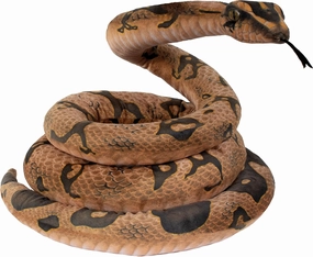 Giant Brown Python Stuffed Animal, 79" Plush Toy, Snake Plush, Kids Gift