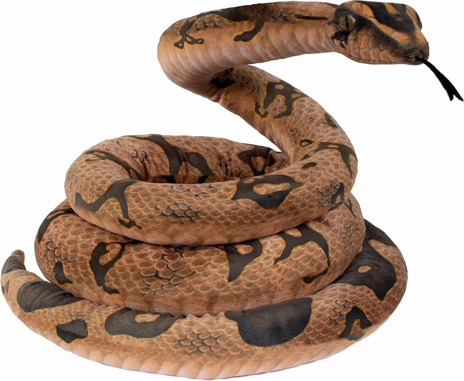 Giant Brown Python Stuffed Animal, 79" Plush Toy, Snake Plush, Kids Gift