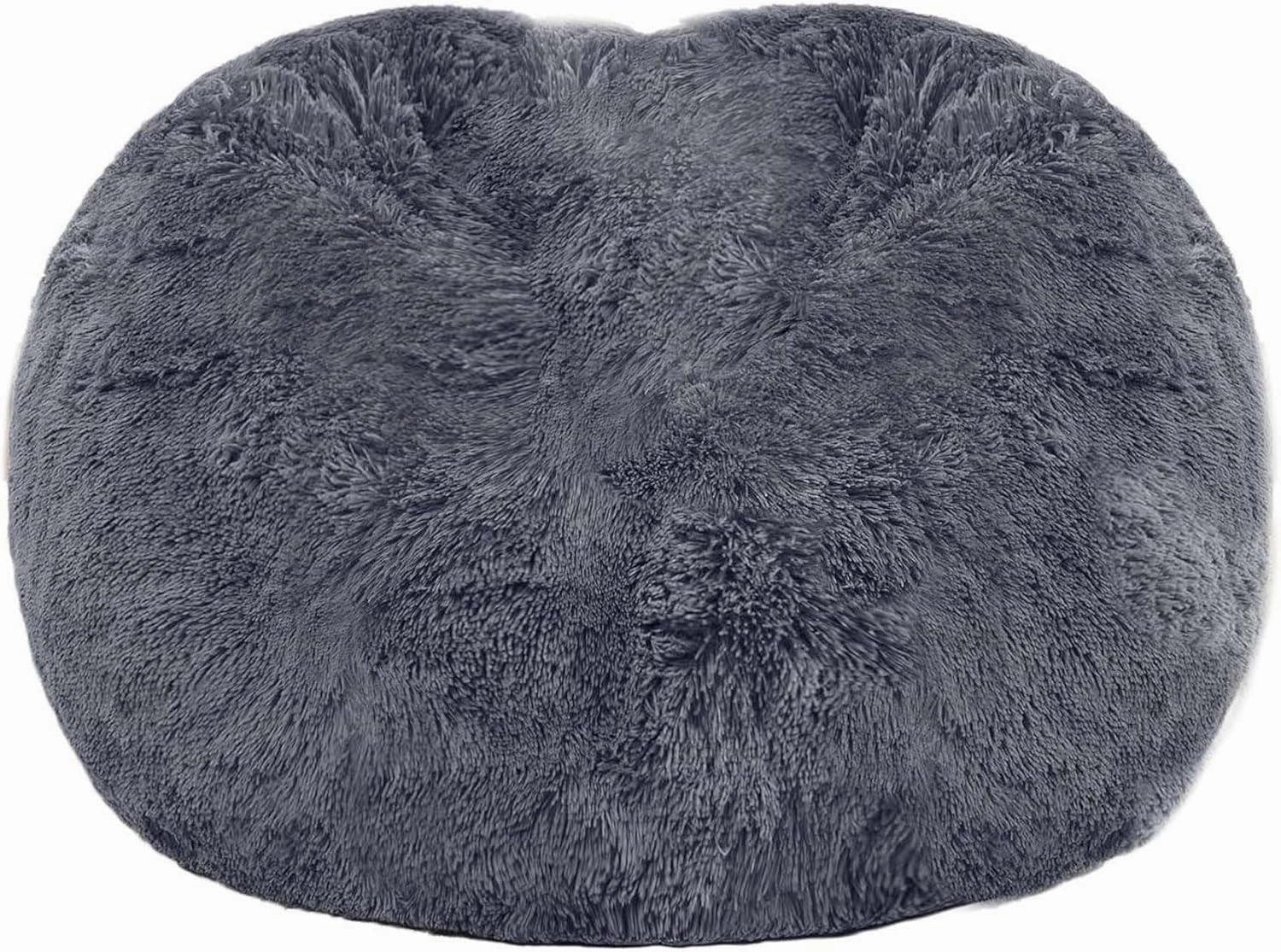 Giant Sherpa Bean Bag Chair Cover, Ultra Soft Bean Bag Bed (No Filler, Cover only), Large Round Soft Fluffy Bean Bag for Adults, Machine Washable Big Size Bean Bag Covers