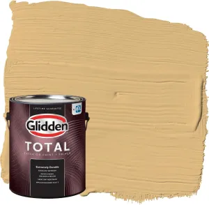 Glidden Total 1 gal. Honey Bunny/Yellow Satin Exterior Paint with Primer