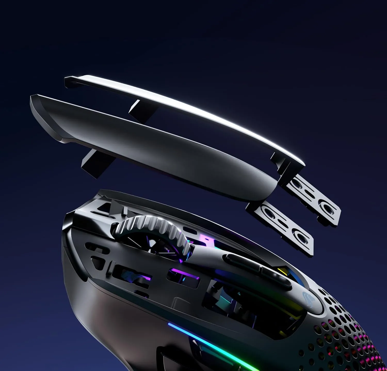Glorious Gaming Model I 2 Wireless Gaming Mouse - Hybrid 2.4Ghz & Bluetooth, 75g Superlight, 9 Buttons (2 Swappable), RGB, PTFE Feet, MMO/MOBA/FPS, Long Battery Life, Side Thumb Rest - Black