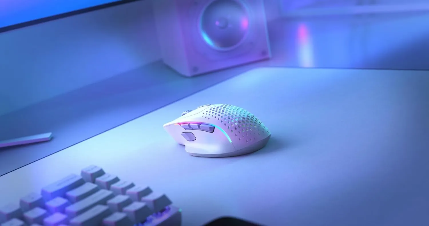 Glorious Gaming Model I 2 Wireless Gaming Mouse - Hybrid 2.4Ghz & Bluetooth, 75g Superlight, 9 Buttons (2 Swappable), RGB, PTFE Feet, MMO/MOBA/FPS, Long Battery Life, Side Thumb Rest - White