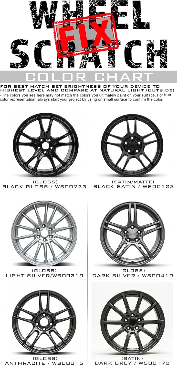 Gloss Black Rim Touch Up Paint Kit, Car Wheel Scratch Repair Kit, Wheel Touch Up Paint Pen, curb rim repair kit, curb rash repair Kit, Universal Rim Alloy Gloss Black Wheel Paint (Gloss Black)