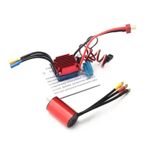 GoolRC S2440 2440 Brushless Motor 4600KV 35A Brushless ESC Electric Speed Controller Replacement for Replacmenet for TRX HSP Wltoys 1/16 1/18 RC Truck 1/16 RC Car Motor