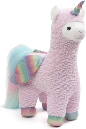 GUND Rainbow Sparkles Llamacorn w/Wings Llama Unicorn Plush Stuffed Animal, Multi-Color, 15.5 in