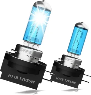H11B Compatible with Kia Optima Headlights 2007 2008 2009 2010 2011 2012 2013 2014 2015, Halogen H11B Headlight Bulbs Low Beam, Plug n Play, 12V 100W 6000K White, Plug n Play, 2-Pack