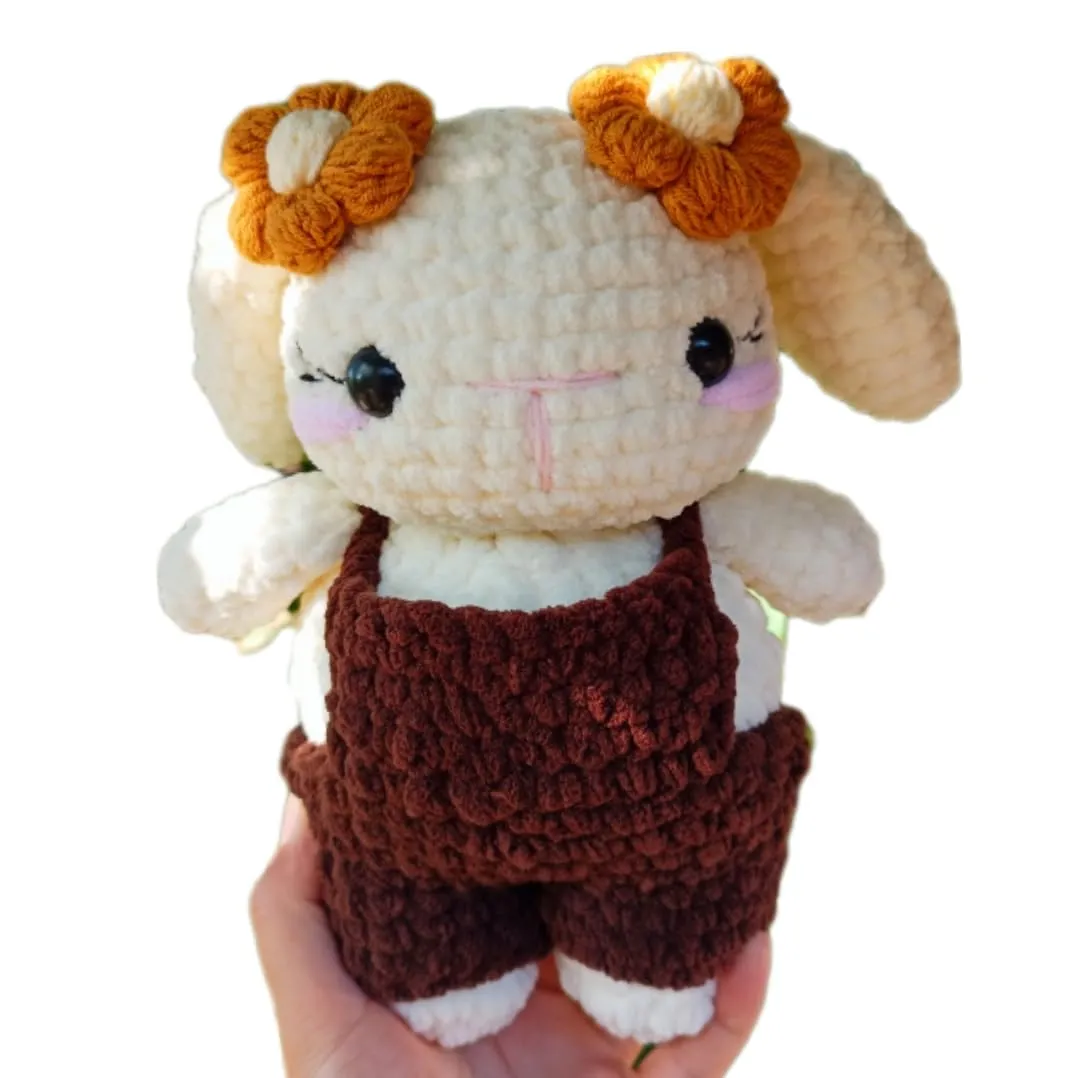 Handmade Crochet Stuffed Bunny Rabbit – Kawaii Adorable Soft Plushie Doll – Perfect Gift for Kids & Nursery Decor