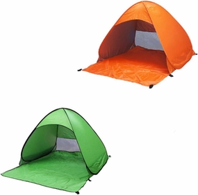 Happyyami Portable Instant Tent Automatic up Sun Shelter Tent Beach Camping Orange Rugged and Waterproof