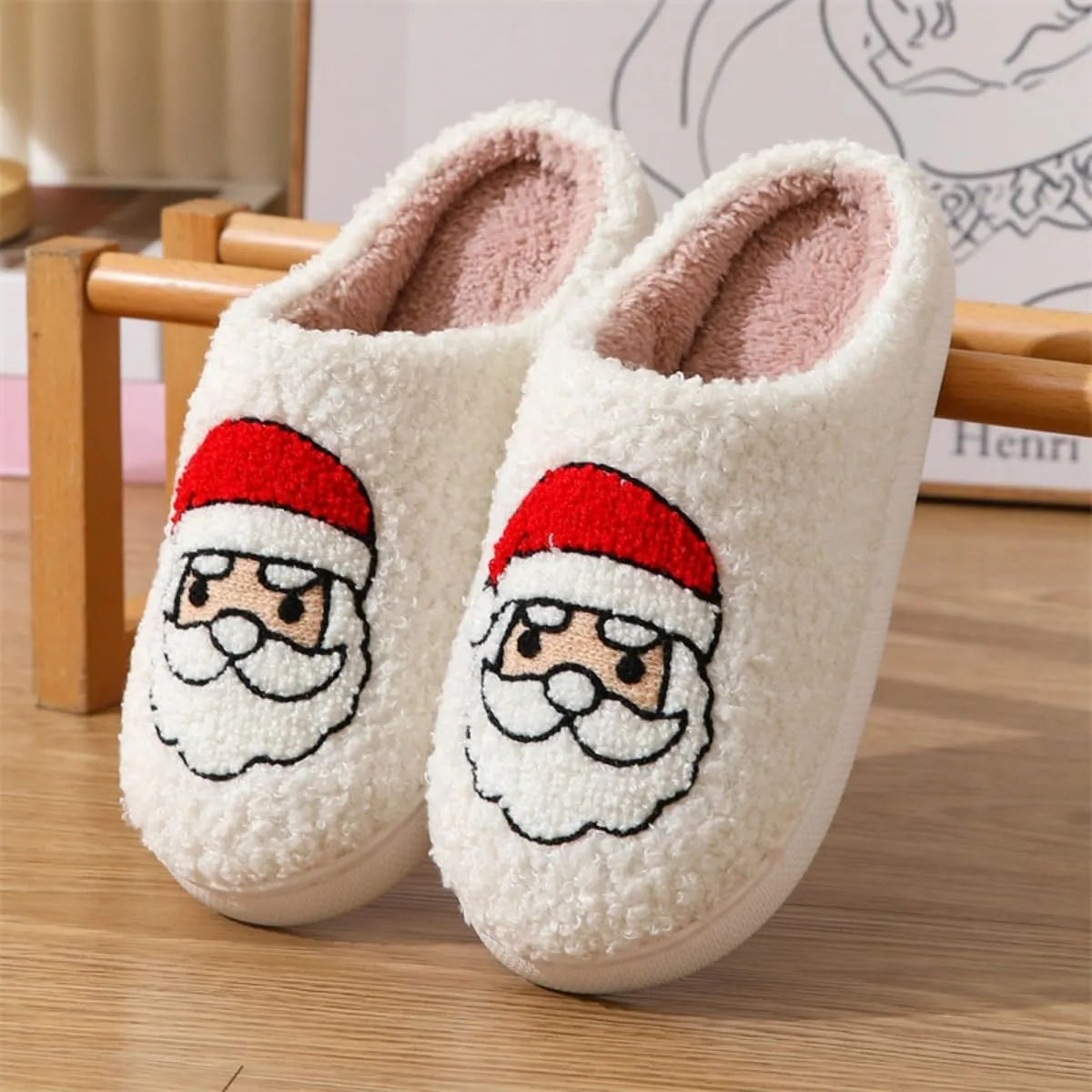 Height Increase Slippers for Women Bunny Ears Animal Rabbit Fuzzy Fluffy Boosting Anti Slip For Indoor Women Girls Pantuflas Para Mujer Cute Sides