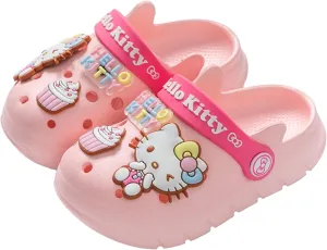 Hello Kitty Bear Hood Clogs Slip on Water Shoes Casual Summer for Girls Kids Children