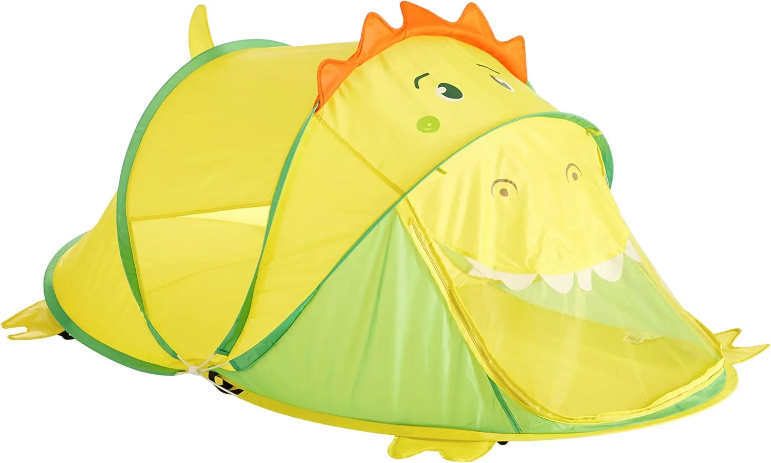 Heritage Kids Figural Dinosaur Pop Up Portable Play Tent with Carry Case, 71" L x 35" w x 33" H, Green