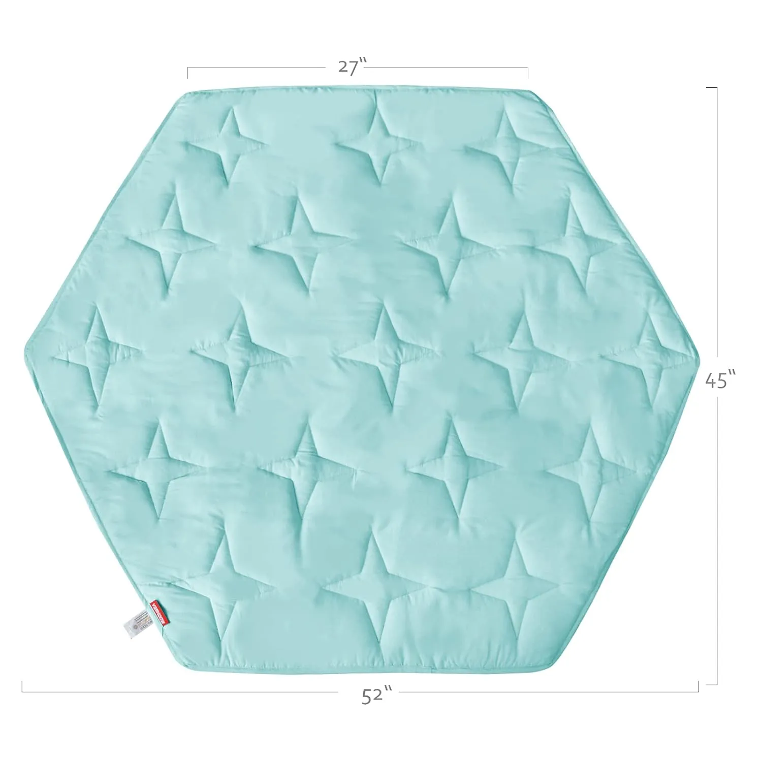 Hexagon Playpen Mattress Mat Blue, Non Slip Playpen Mat for Regalo Play Yard 6 Panel Playpen, Fit Hiccapop 53" PlayPod Portable Playard, Kids Tent Mat Hexagon