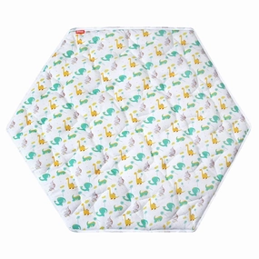 Hexagon Playpen Mat, Dinosaur Print Baby Playmat Kids Tent Mat Hexagon Rug Mat Suitable for Regalo My Play Portable Play Yard Six Pannel Playpen