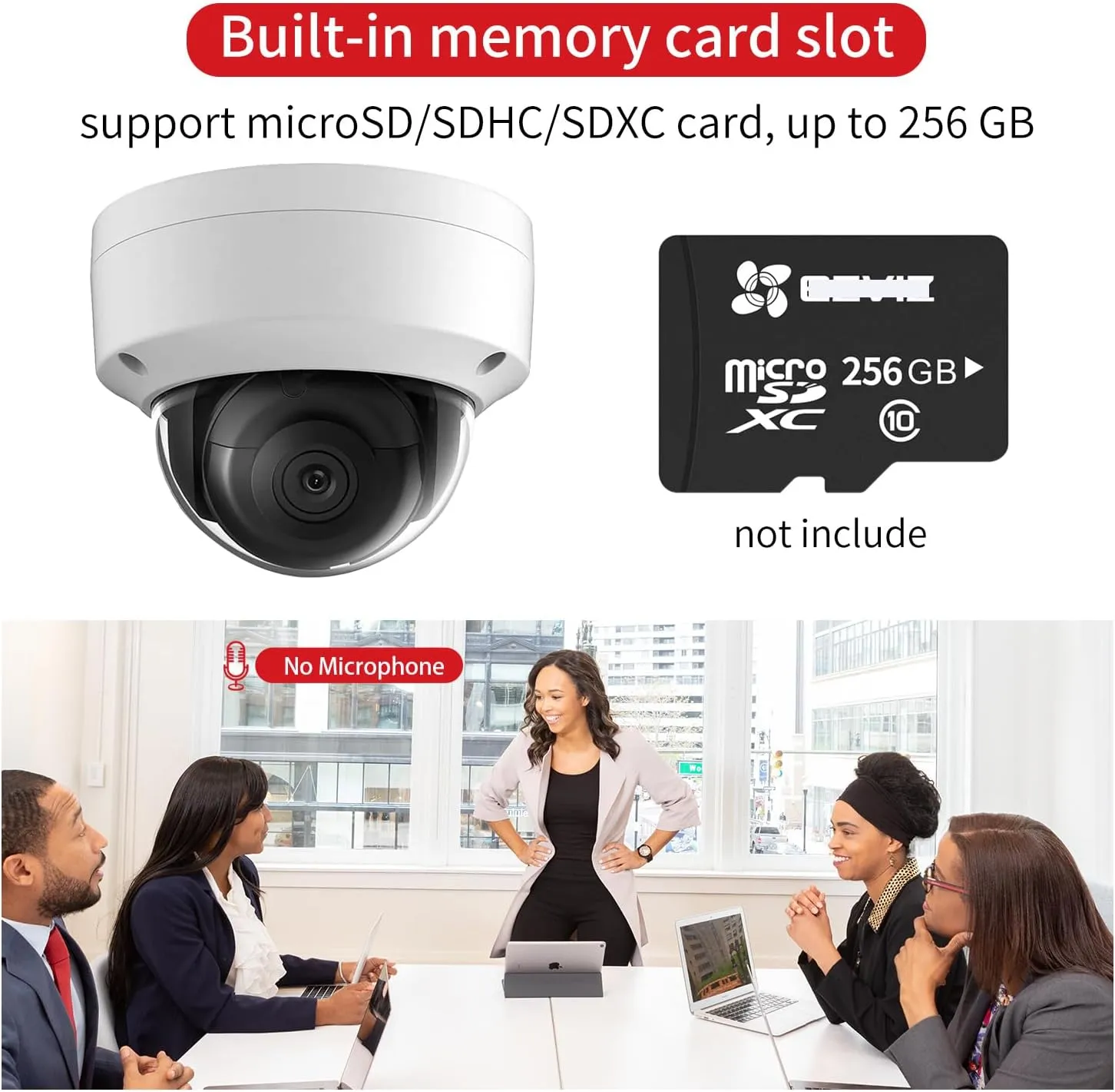 Hikvision IP Camera Compatible DS-2CD2183G2-IU 2.8mm Lens 4K 8MP AcuSense Vandal Fixed Dome Network Camera Outdoor Indoor Built-in Mic H.265  IP67 IK10 Firmware Upgrade International Version