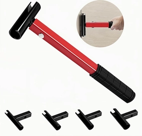 Hinge Gap Adjusting Wrench, Professional 4 in 1 Door Hinge Adjustment Tool for Residential and Commercial, Heavy Duty Painted Steel Hinge Bender Wrench