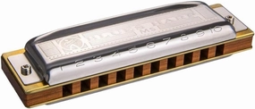 Hohner 532BX-C Blues Harp Tuned to Key of C Diatonic 4-Inch Harmonica with 20 Reeds, Double Lacquered Doussie Comb, and Modular Construction
