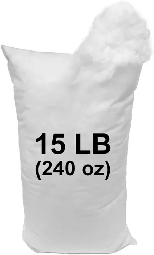 Hometex Canada Pillow Stuffing 15 LB Bag 100% High-Loft Polyester Stuffing Fiber Fill