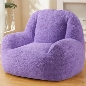 Homguava Bean Bag Chairs for Adults,Giant Beanbag Couch Adult Bean Bag Chair with Filler Included,Modern Lazy Sofa Comfy Chair for Living Room(Purple)