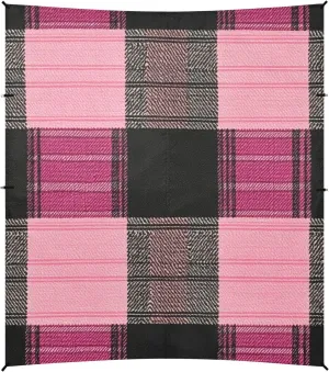 Hotpink Buffalo Plaid Check Tartan Scotland Beach Tent UPF50  Protection Water-Resistant Large Portable Sun Shelter with Sand Pockets for Family Trips, Picnics & Camping