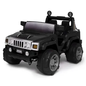 Humer Electric Car TZ-0008 - Black | Frequency 2.4 GHz | Lights & Music | Ride-On Car | Seat Belt for Safety | Perfect Tyre Grip | Make in India | For Kids 3  years
