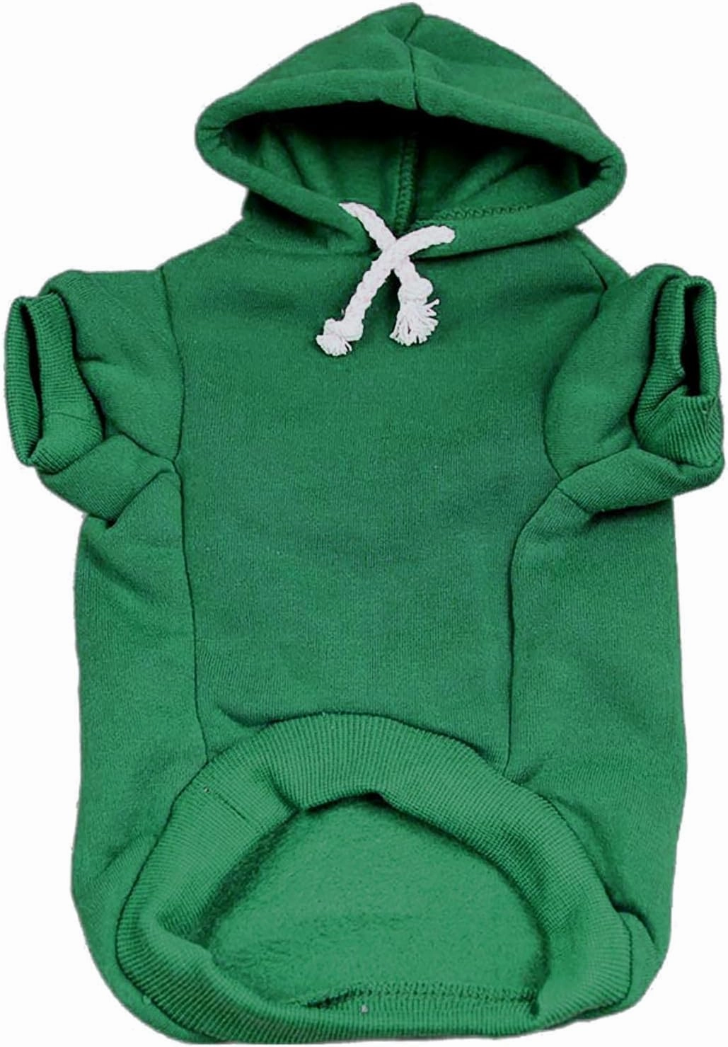 I Said Hip Hop The Hippy Easter Bunny Dog Hoodie Fleece Lined Pullover Sweatshirt with Leash Hole (Green, Small 696)