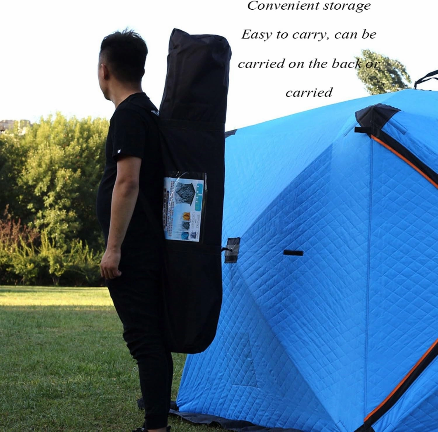 ice Fishing Tent ice Fishing shelter Insulated Portable Ice Fishing Tent, Outdoor Multi-Person Cold and Warm Automatic Tent(Color:3)