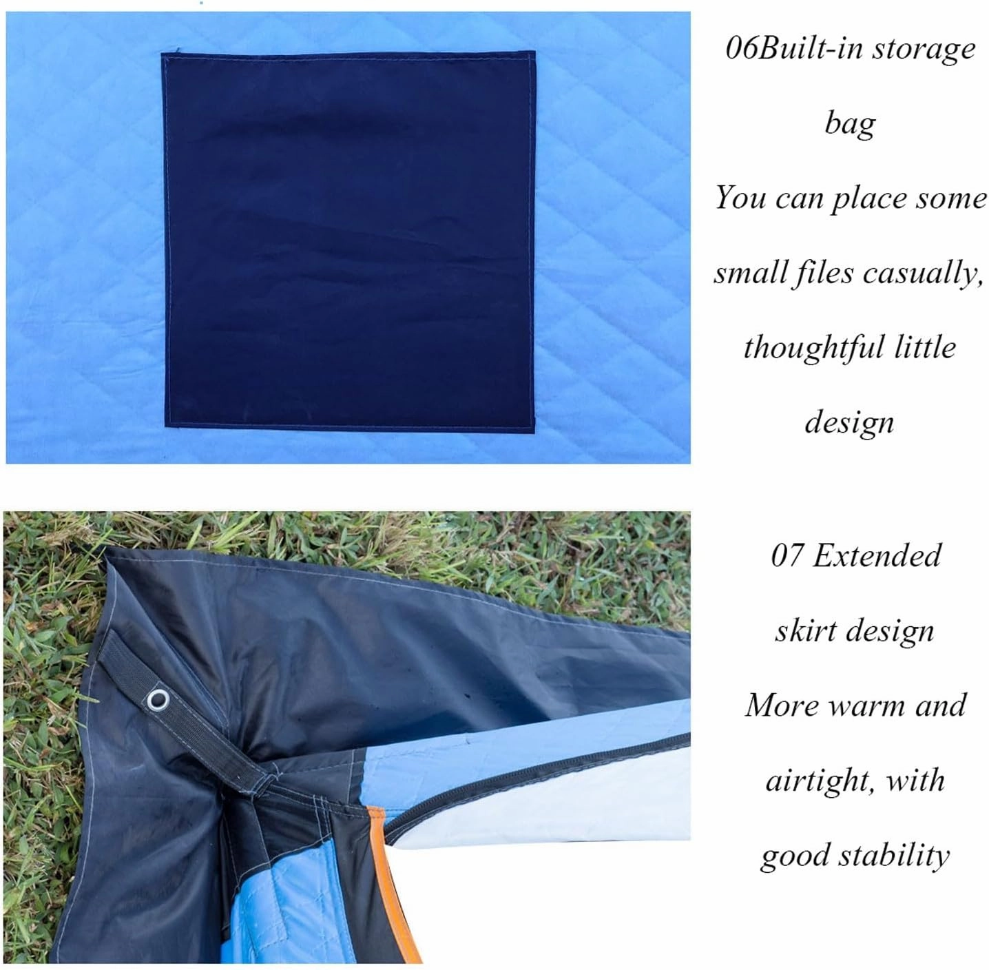 ice Fishing Tent ice Fishing shelter Insulated Portable Ice Fishing Tent, Outdoor Multi-Person Cold and Warm Automatic Tent(Color:3)