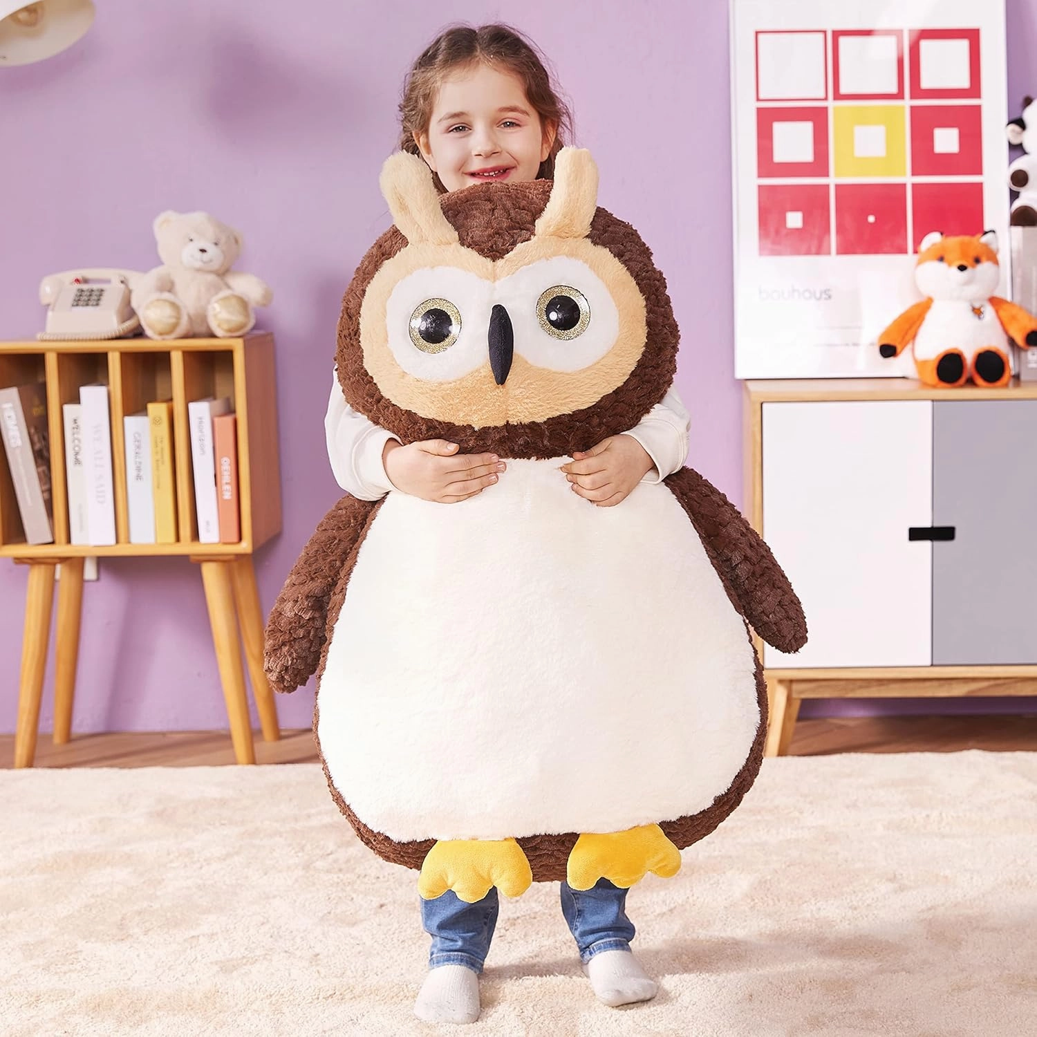 IKASA Giant Owl Stuffed Animal Plush Toy, 23 Inches Large Huge Plushie Toys for Kids Girls Boys Girlfriend Children