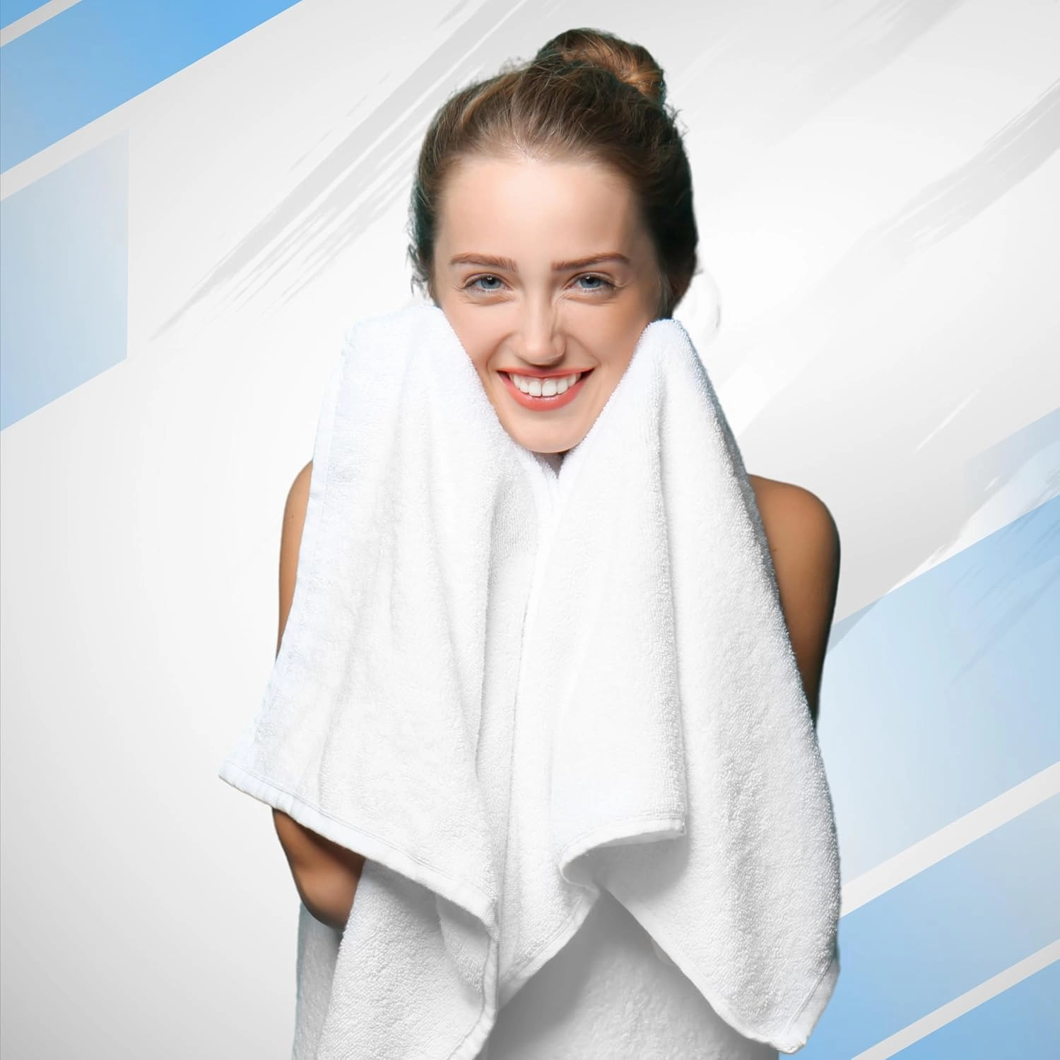 Infinitee Xclusives Luxury 100% Ring-Spun Cotton Bath Towels Set of 4 (27x54 inches) – Soft, Absorbent & Quick-Drying Towels for Bathroom, Gym, Spa & Hotel Use (Profound Purple)
