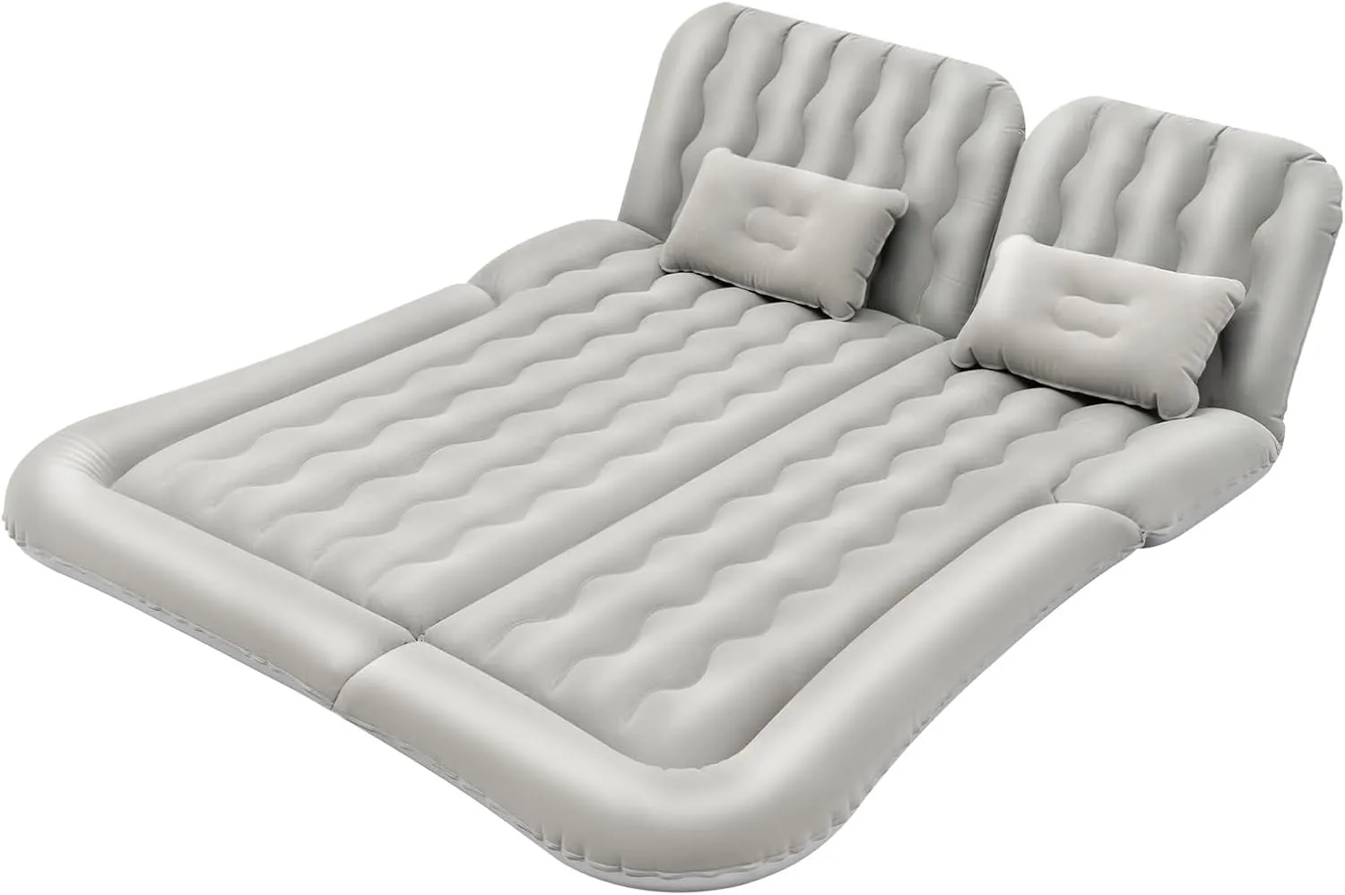 Inflatable Car Air Mattress,550Lbs Load Foldable Car Bed with Double-Layer Inflatable Nozzle Wave Pattern,Soft Surface Thick Camping Sleeping Pads for Camping,Traveling,Hiking