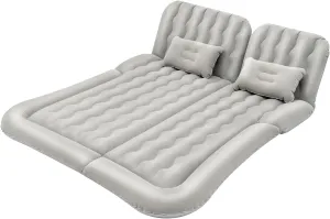 Inflatable Car Air Mattress,550Lbs Load Foldable Car Bed with Double-Layer Inflatable Nozzle Wave Pattern,Soft Surface Thick Camping Sleeping Pads for Camping,Traveling,Hiking