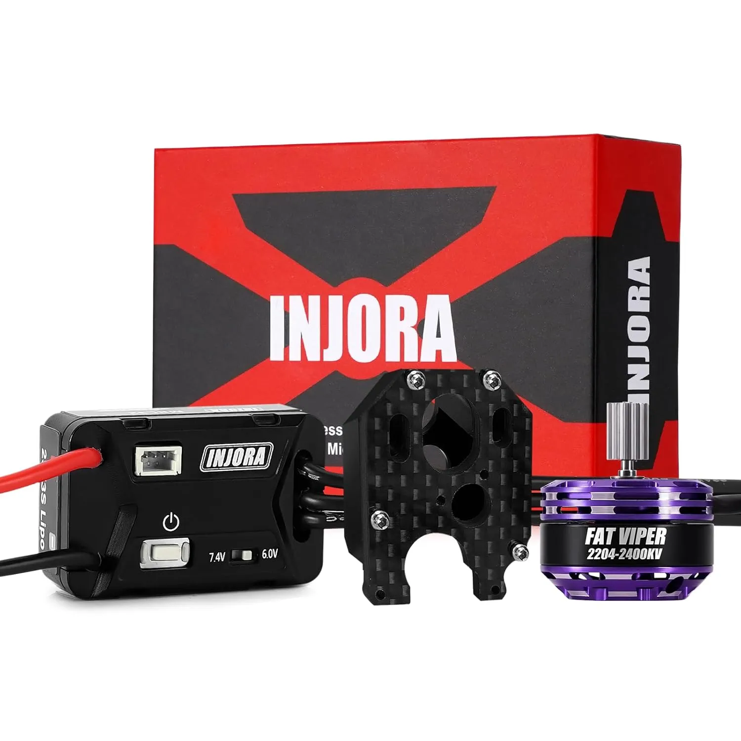 INJORA MBL32 G2 Waterproof Brushless ESC & 2204 Fat Viper Outrunner Motor for 1/24 Axial SCX24 Upgrade