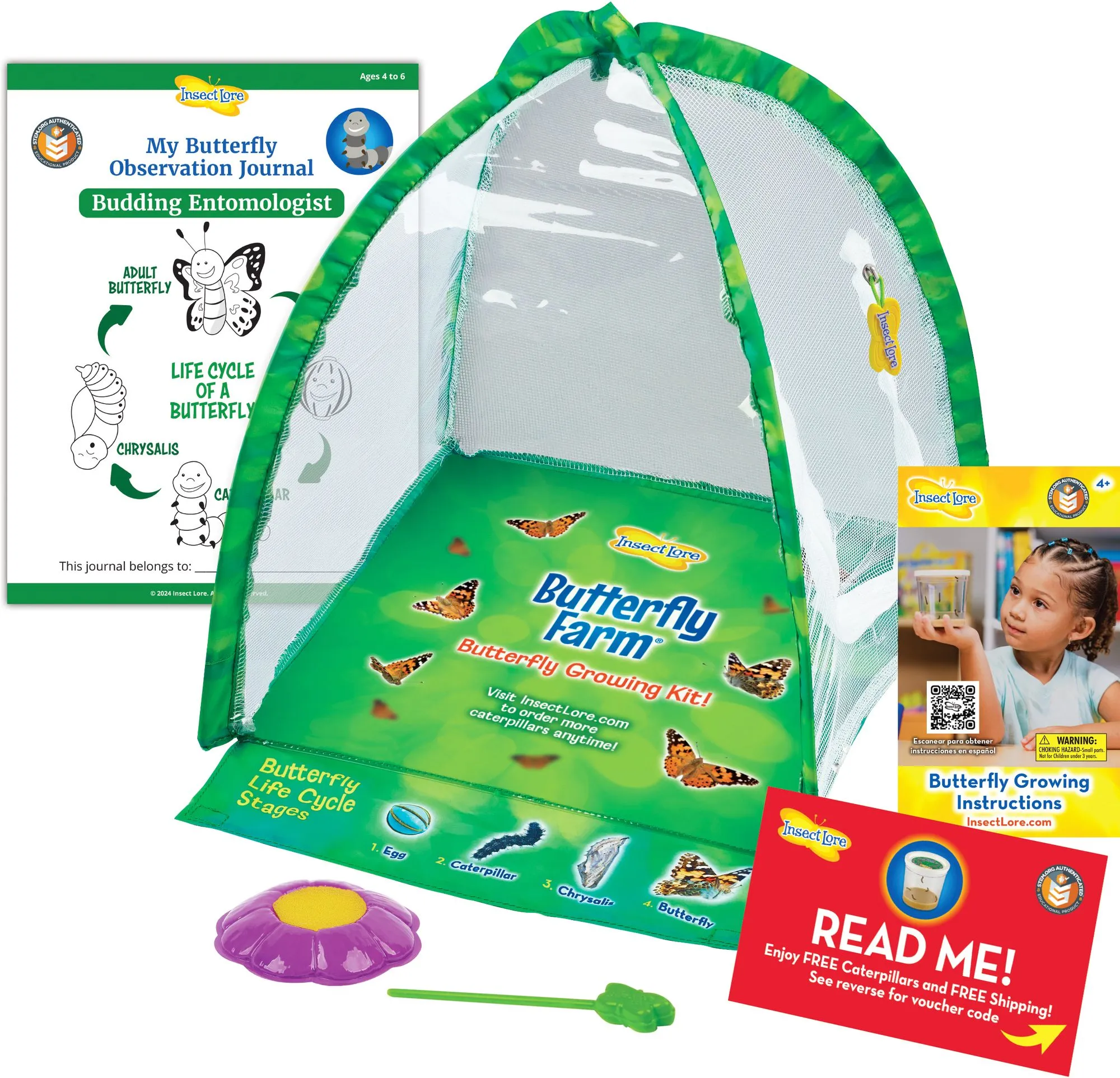 Insect Lore Butterfly Farm Growing Kit with Prepaid Voucher